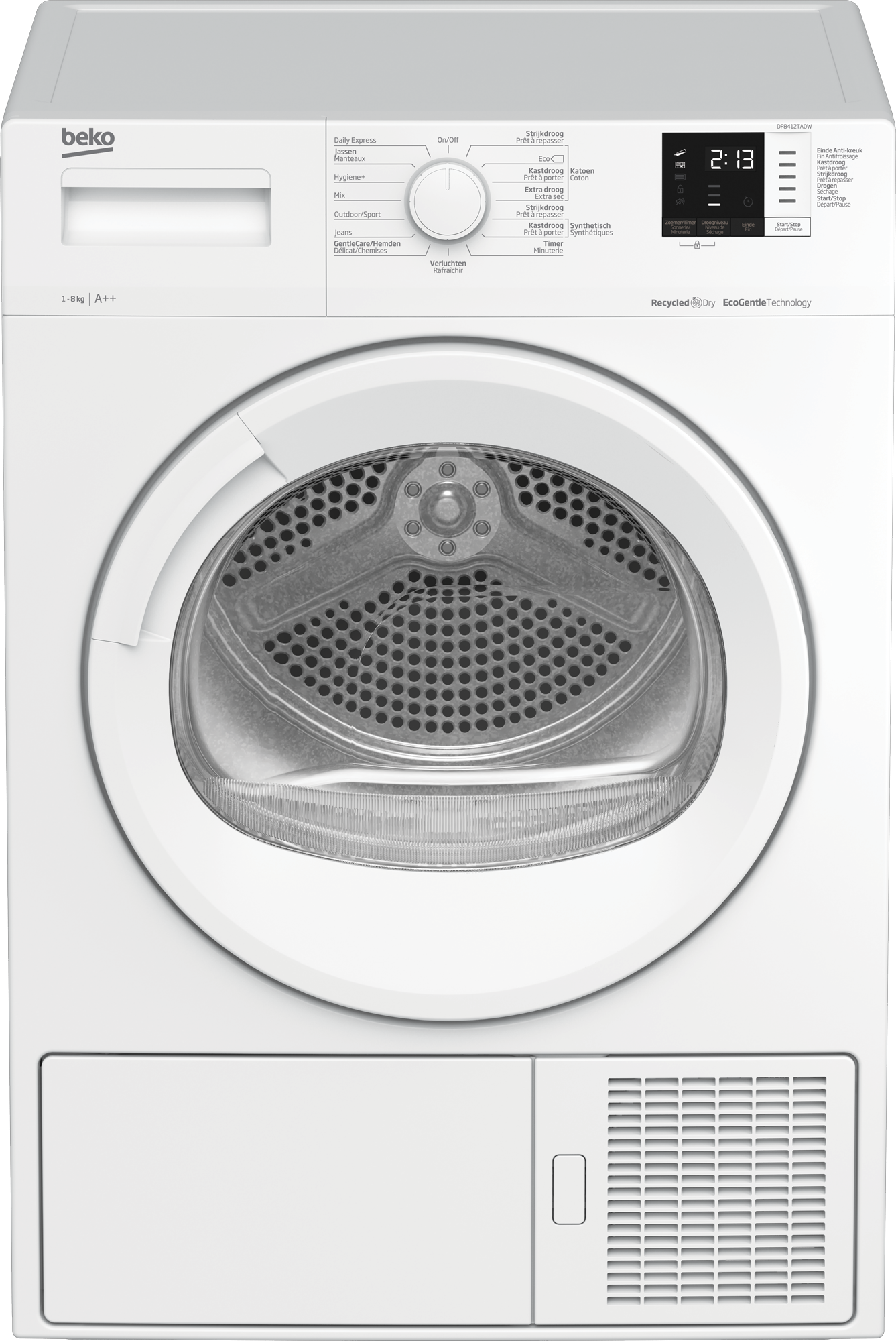 Beko DF8412TA0W - 8 kg - warmtepomp