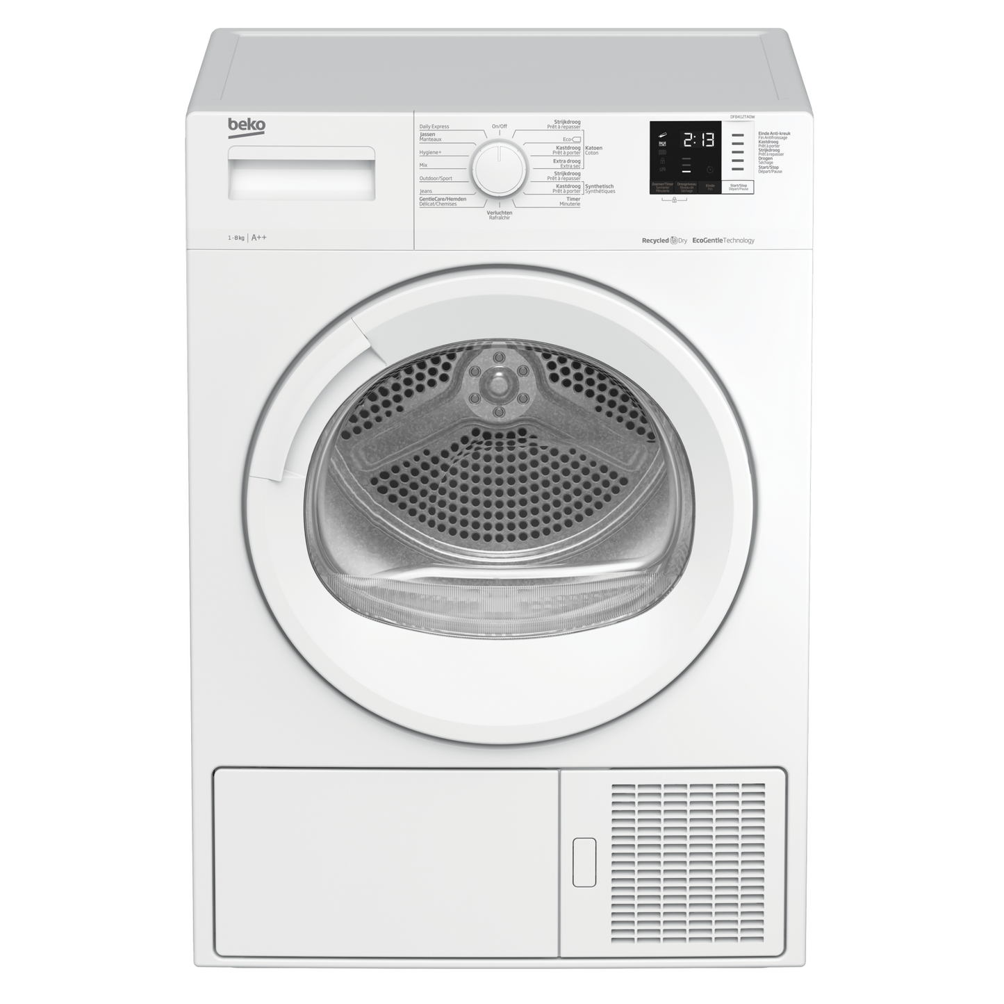 Beko DF8412TA0W - 8 kg - warmtepomp