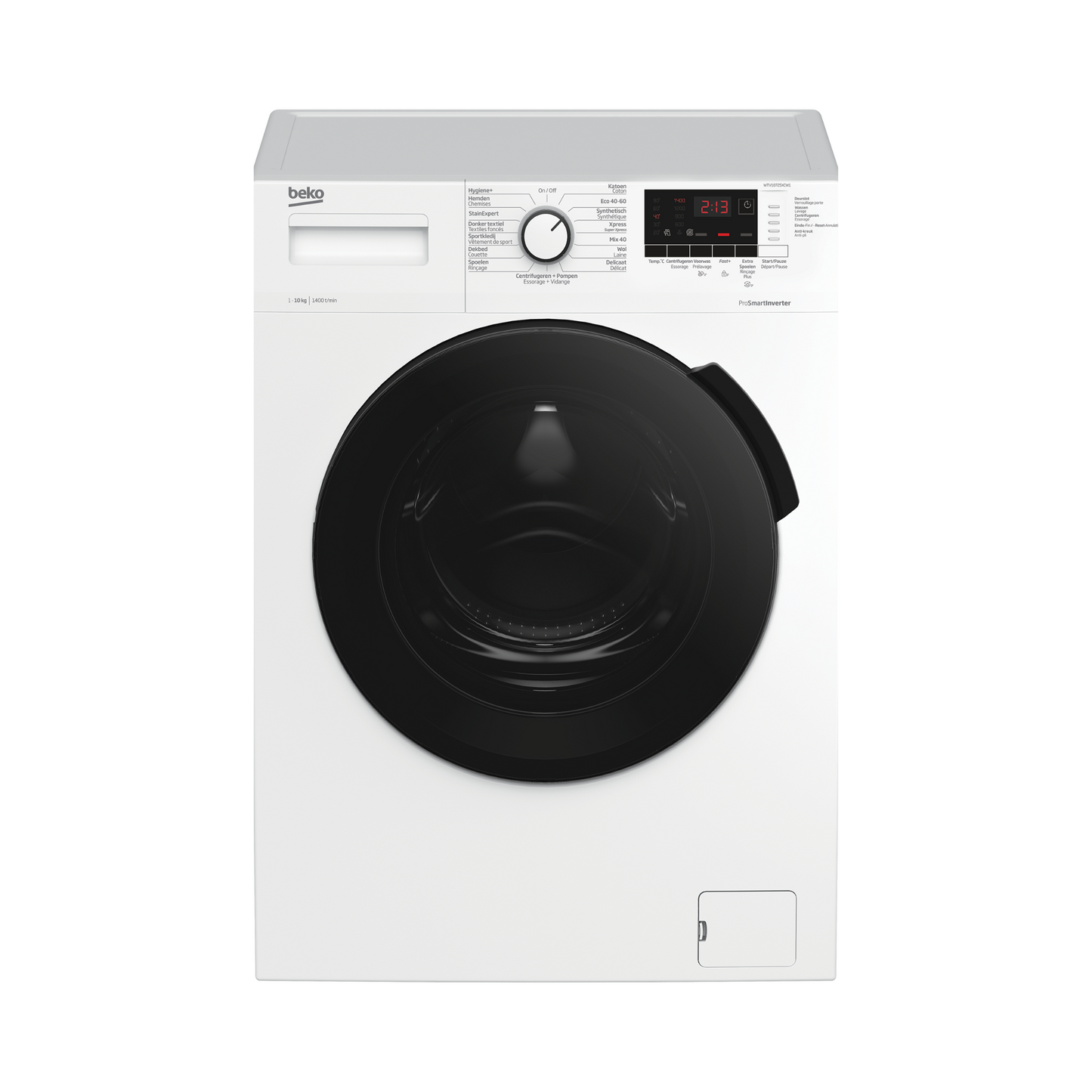 WTV10725XCW1: Vrijstaande Wasmachine (10 kg, 1400 rpm)